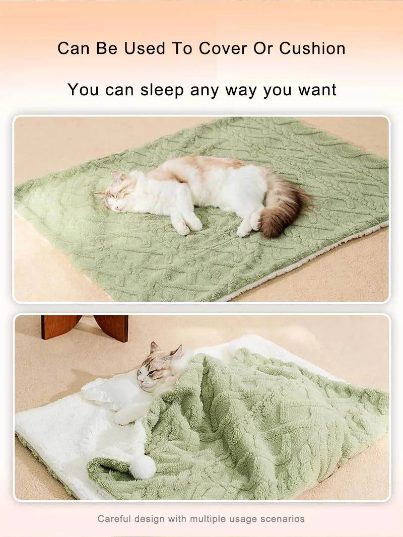 Cozy Pet Blanket - Warm, Soft Plush Mat - Wonderful Cats