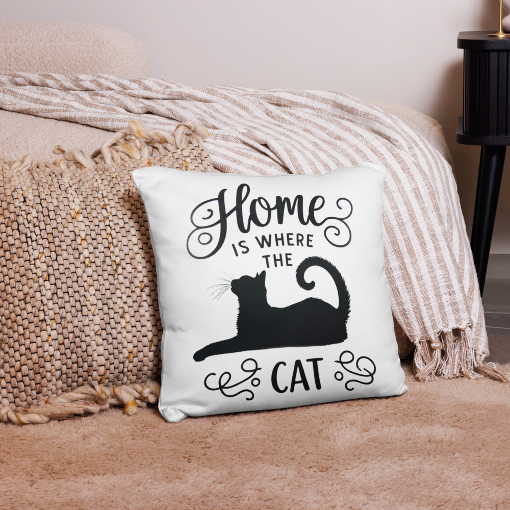 "Home is Where the Cat Is" Accent Pillow - Wonderful Cats