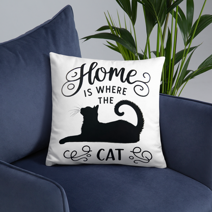 "Home is Where the Cat Is" Accent Pillow - Wonderful Cats