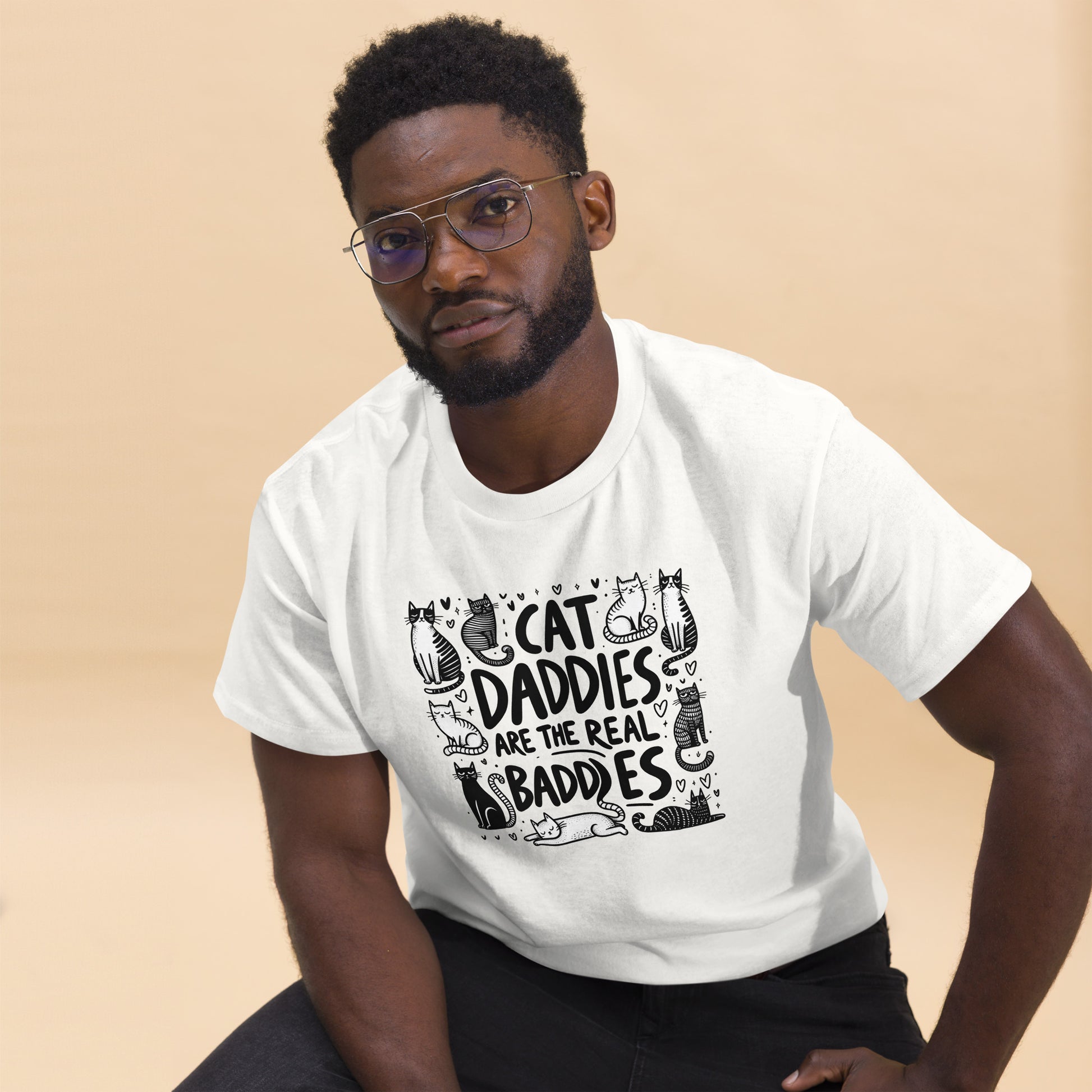 Cat Daddies Are The Real Baddies T-Shirt - Wonderful Cats