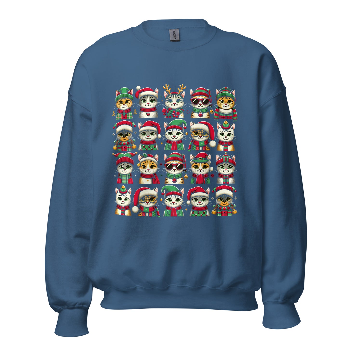 Festive Cats Xmas Sweatshirt - Wonderful Cats