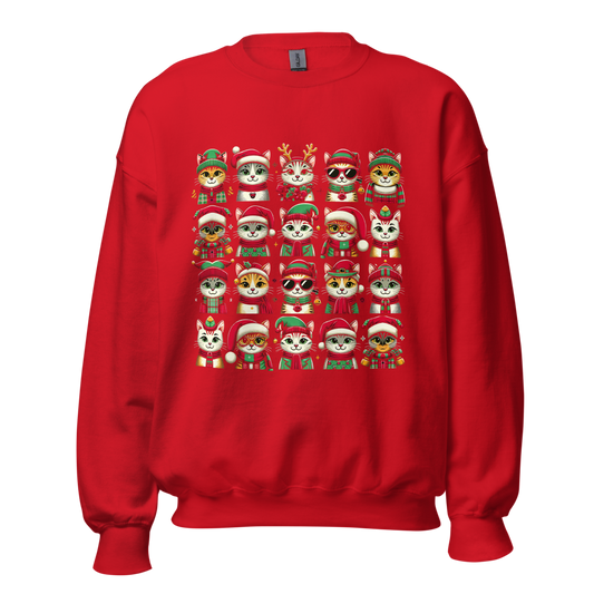 Festive Cats Xmas Sweatshirt - Wonderful Cats