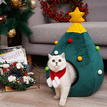 Christmas Tree Cat House - Wonderful Cats