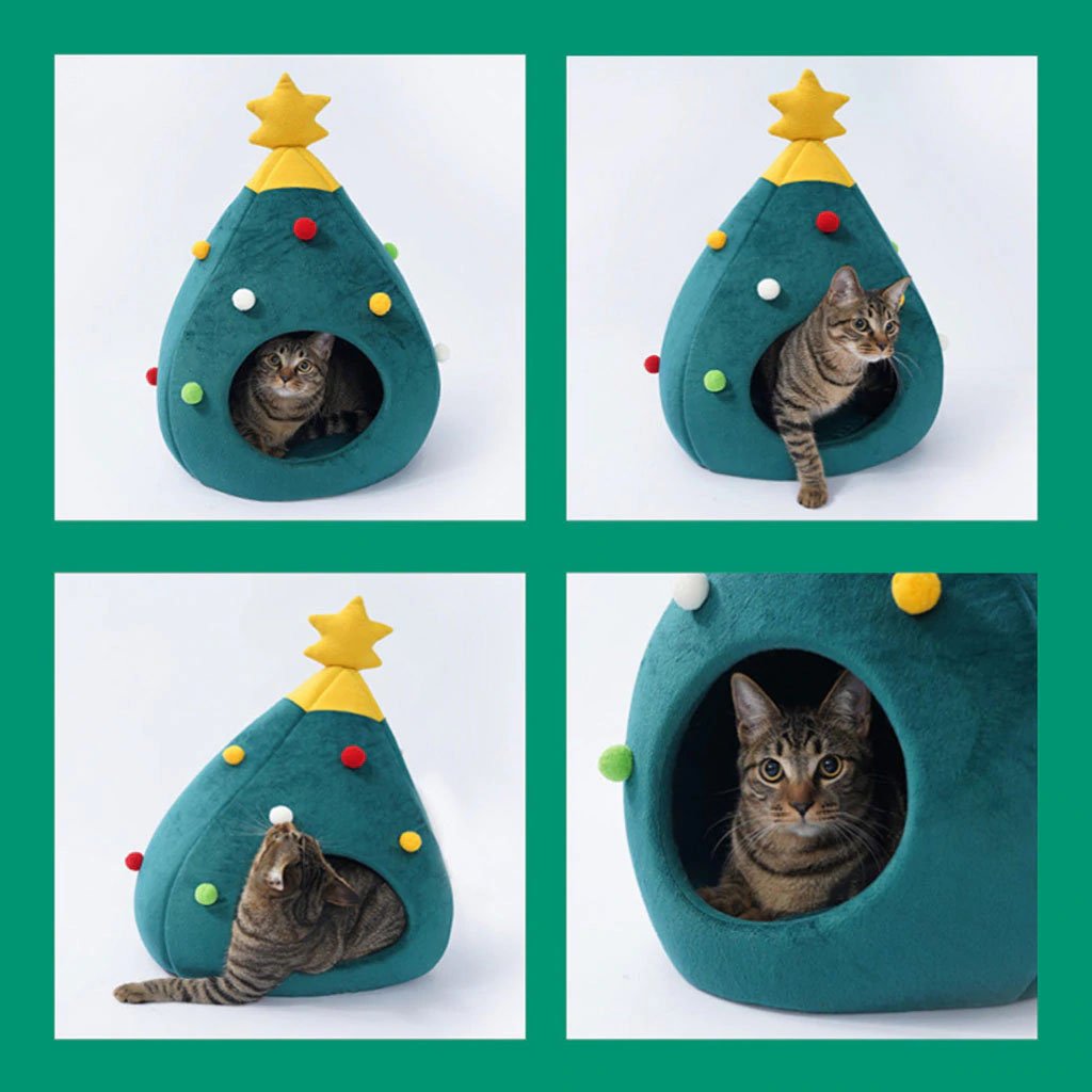 Christmas Tree Cat House - Wonderful Cats