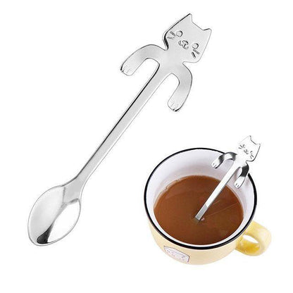 Stainless Steel Cat Teaspoons - Wonderful Cats