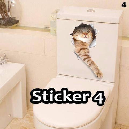 3D Cat Wall/Toilet Sticker - Wonderful Cats