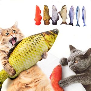 Realistic Fish Pillow With Catnip - Wonderful Cats