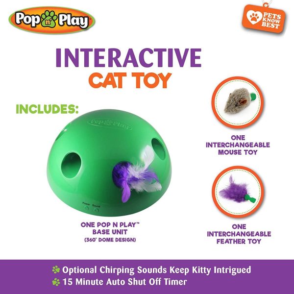 Dome Pop N Play Interactive Cat Toy - Wonderful Cats