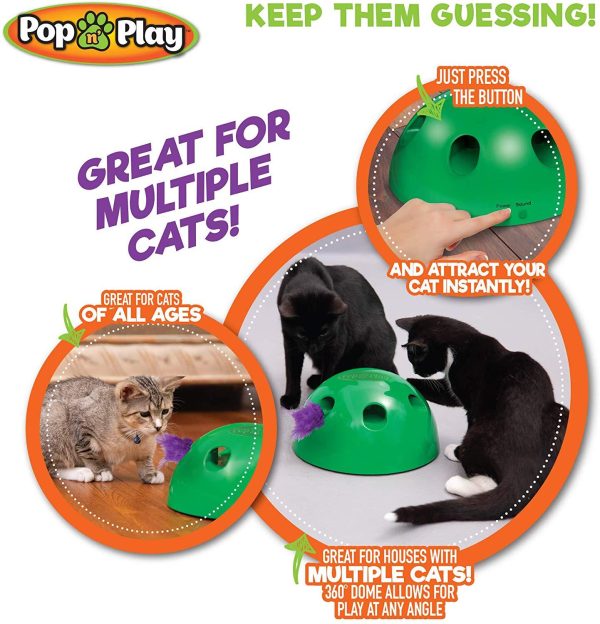 Dome Pop N Play Interactive Cat Toy - Wonderful Cats