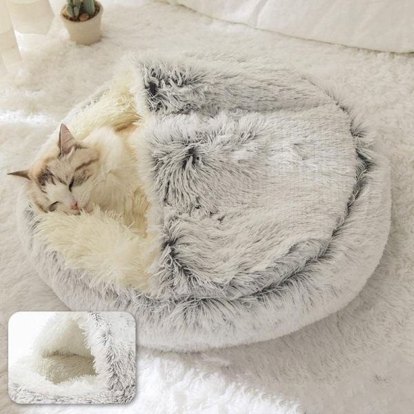Cozy Haven 2-in-1 Covered Cat Bed - Wonderful Cats