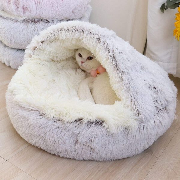 Cozy Haven 2-in-1 Covered Cat Bed - Wonderful Cats