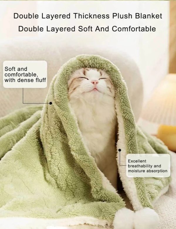 Cozy Pet Blanket - Warm, Soft Plush Mat - Wonderful Cats