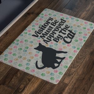 Visitors Must Be Approved By The Cat - Doormat - Wonderful Cats