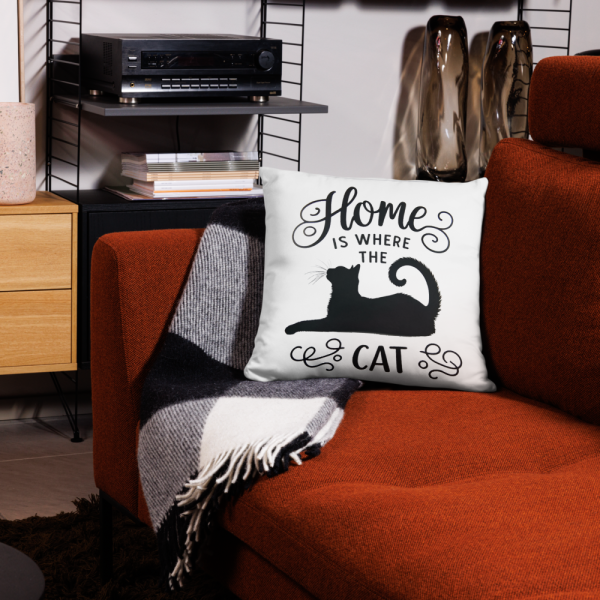 "Home is Where the Cat Is" Accent Pillow - Wonderful Cats