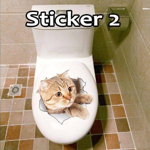 3D Cat Wall/Toilet Sticker - Wonderful Cats