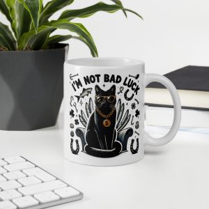 I'm Not Bad Luck - Black Cat Lover's Mug - Wonderful Cats